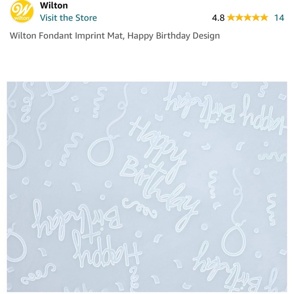 Wilton Fondant Imprint Mat—HAPPY BIRTHDAY - Picture 2 of 6